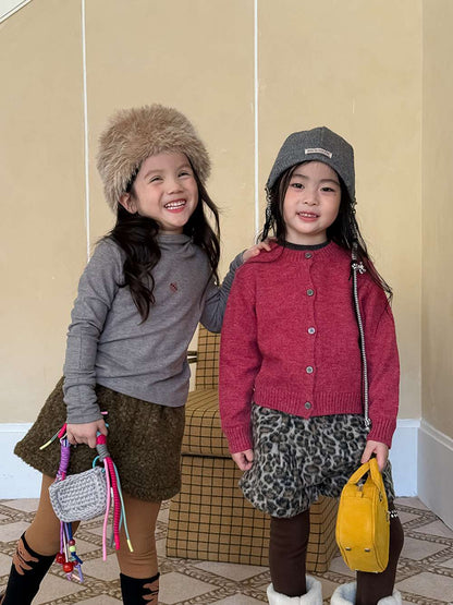 長袖Tシャツ 長袖ハイネックカットソー/もこもこボアショートパンツ 指穴リブ袖【mh0011456】