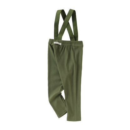 High-Waist Suspender Leggings サスペンダー付 ハイウエスト レギンス【mh0012324】 73CM / green mamahalo shop
