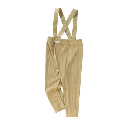 High-Waist Suspender Leggings サスペンダー付 ハイウエスト レギンス【mh0012324】 73CM / yellow mamahalo shop