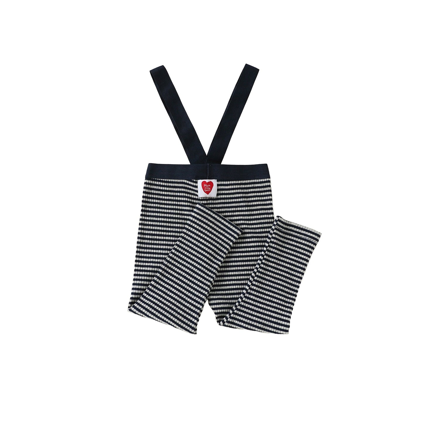 High Waist Suspender Leggings ハイウエスト サスペンダーレギンス【mh0012336】 73CM / Navy stripes mamahalo shop