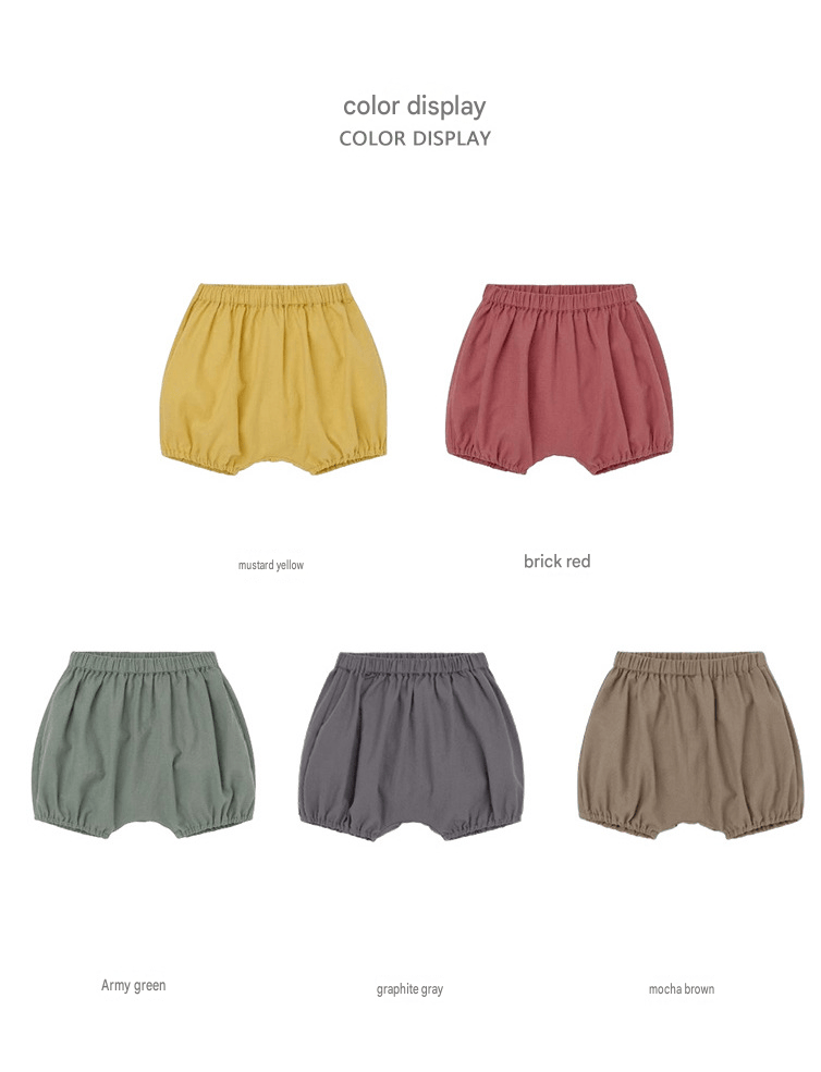 High Waisted Bloomer Cotton Shorts バルーン ショートパンツ【mh0013608】 Beitaoya ハーフパンツ・ショートパンツ
