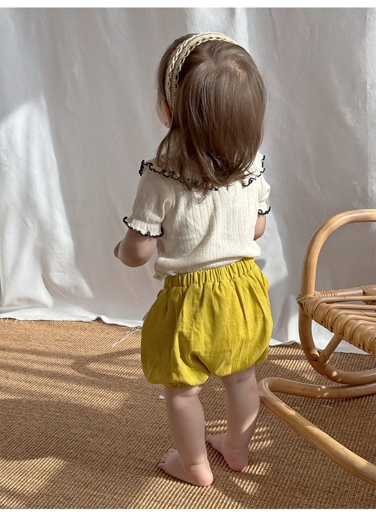 High Waisted Bloomer Cotton Shorts バルーン ショートパンツ【mh0013608】 Beitaoya ハーフパンツ・ショートパンツ