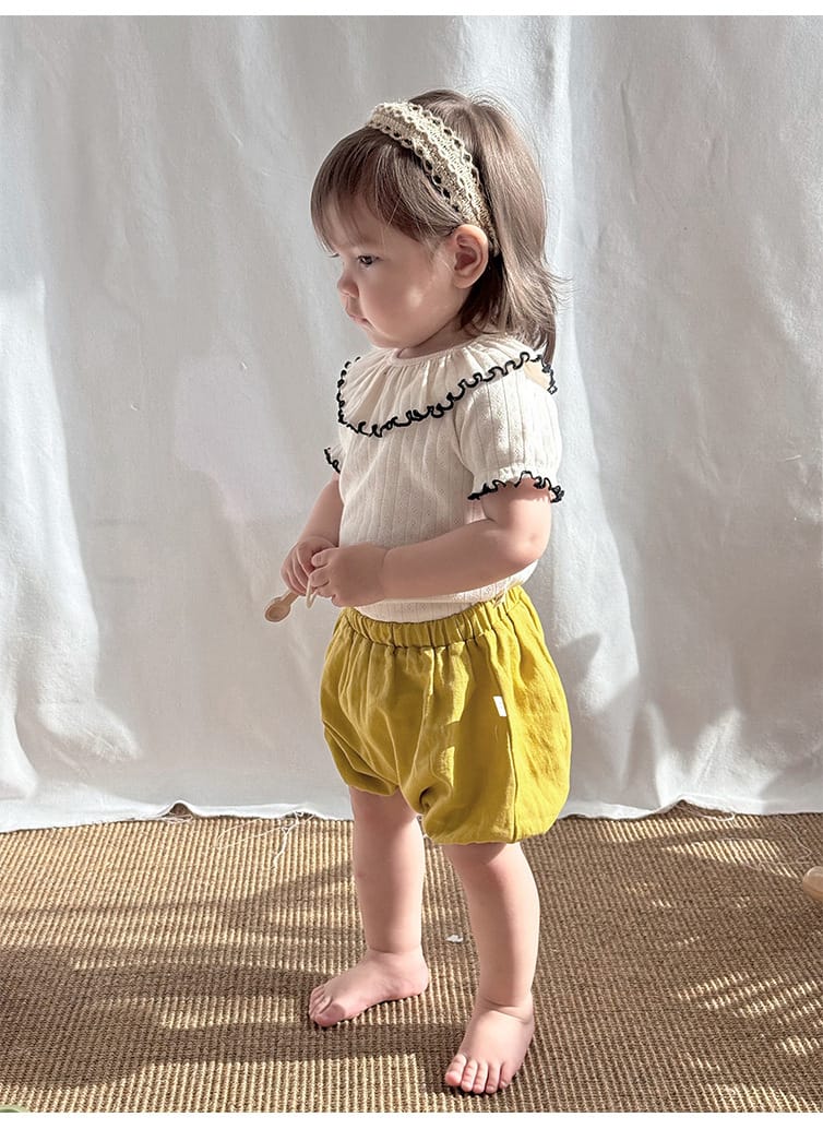 High Waisted Bloomer Cotton Shorts バルーン ショートパンツ【mh0013608】 Beitaoya ハーフパンツ・ショートパンツ