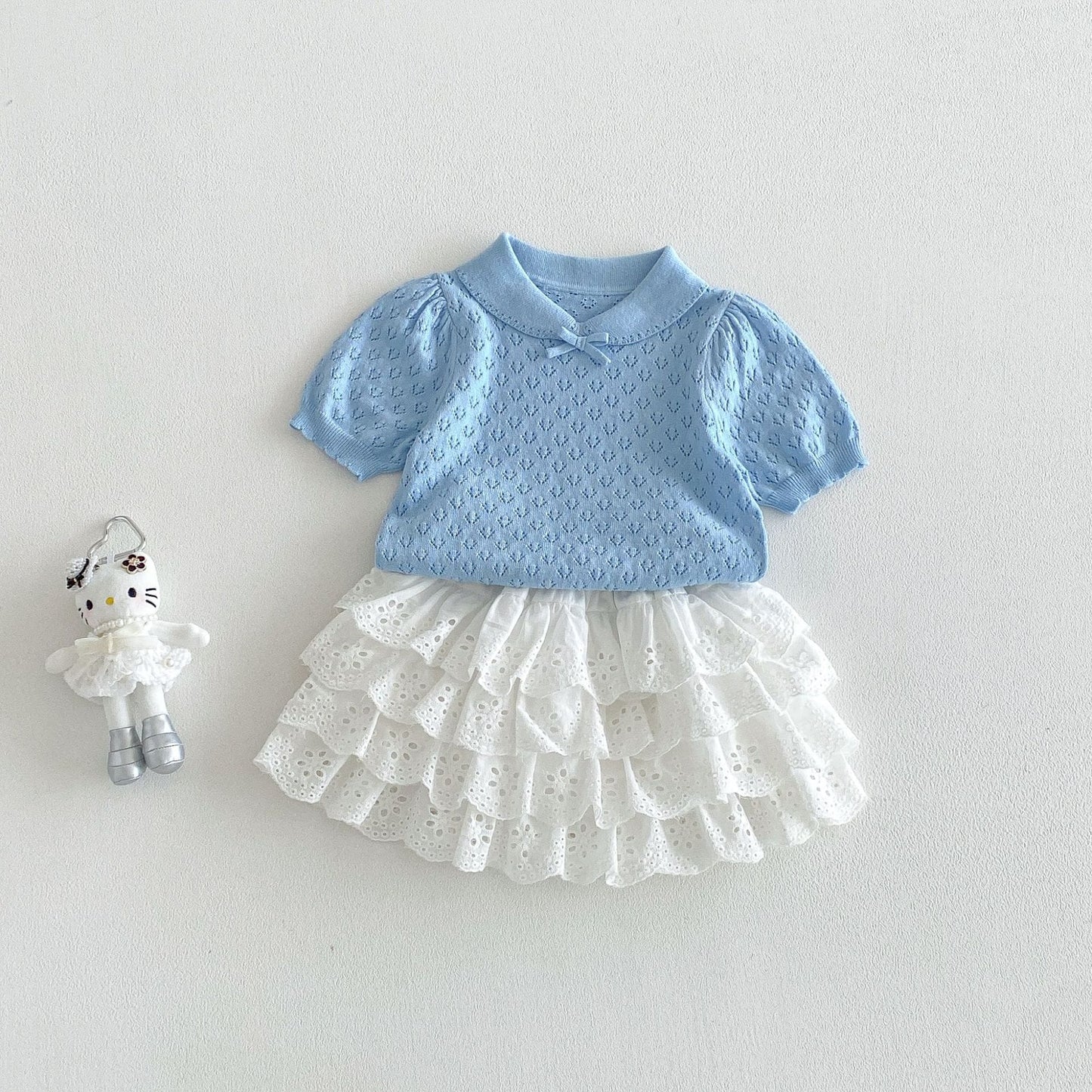 Hollow Knit Polo Shirt 透かし編みニット 半袖ポロシャツ【mh0012704】 angou 半袖シャツ・ブラウス