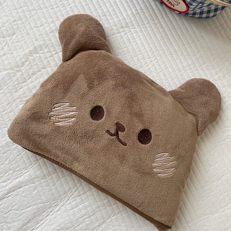 Hooded Cartoon Bath Towel アニマル フード付きバスタオル プールタオル【mh0013336】 Brown / 60cm x 120cm mamahalo accessories ベビーブランケット・タオル
