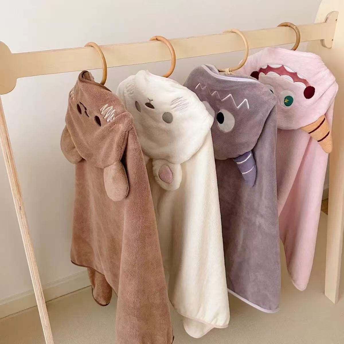 Hooded Cartoon Bath Towel アニマル フード付きバスタオル プールタオル【mh0013336】 mamahalo accessories ベビーブランケット・タオル