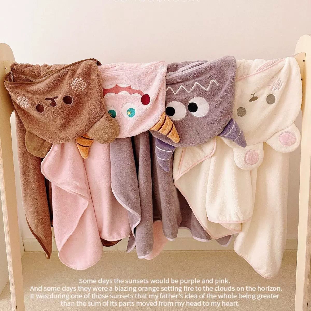 Hooded Cartoon Bath Towel アニマル フード付きバスタオル プールタオル【mh0013336】 mamahalo accessories ベビーブランケット・タオル