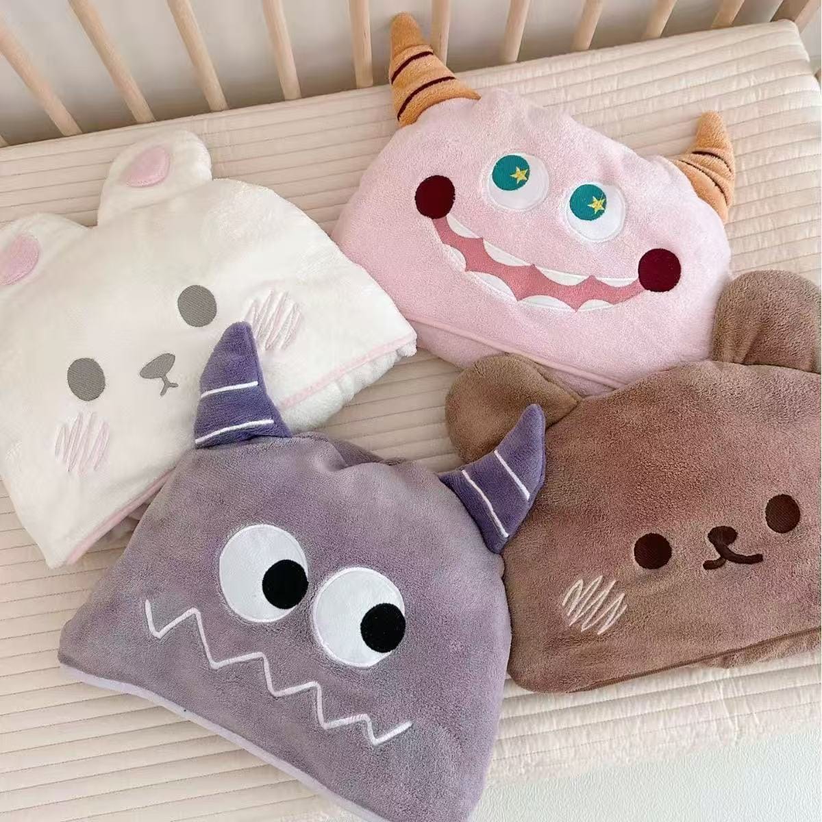 Hooded Cartoon Bath Towel アニマル フード付きバスタオル プールタオル【mh0013336】 mamahalo accessories ベビーブランケット・タオル