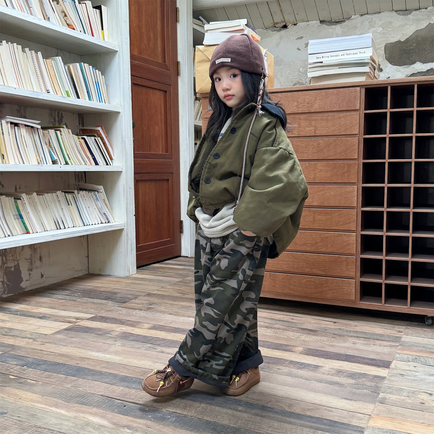 ジャケット 中綿 ボア裏地 ワークテイスト ストリート カジュアル アウター【mh0011604】