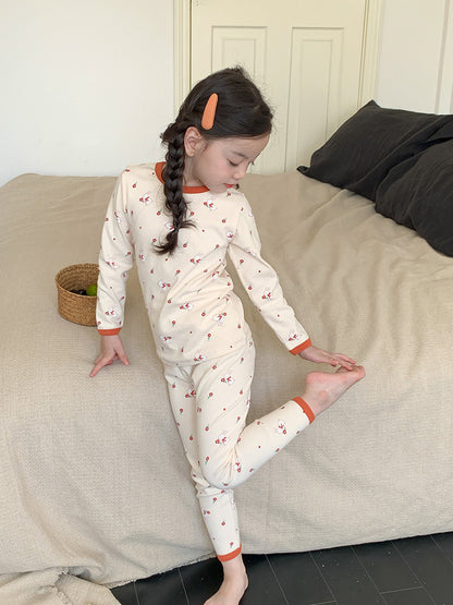 Long Sleeve Printed Pajamas 長袖 プリント パジャマ セット【mh0012243】