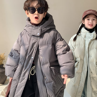 ダウンジャケット ロングコート フーディベンチコート【mh0011653】