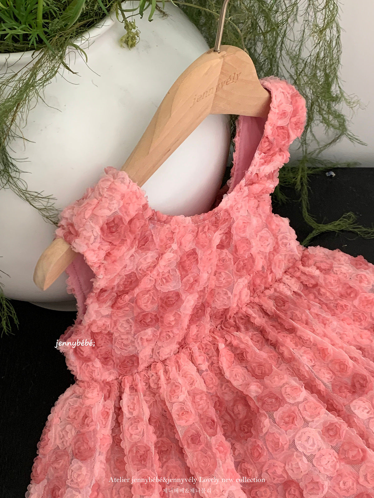 Rose Mesh Sleeveless Princess Dress 立体 ローズ チュール ワンピース【mh0012544】