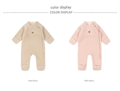 アウタージャンプスーツ ボアフリース 刺繍 防寒 ジップアップ【mh0011711】