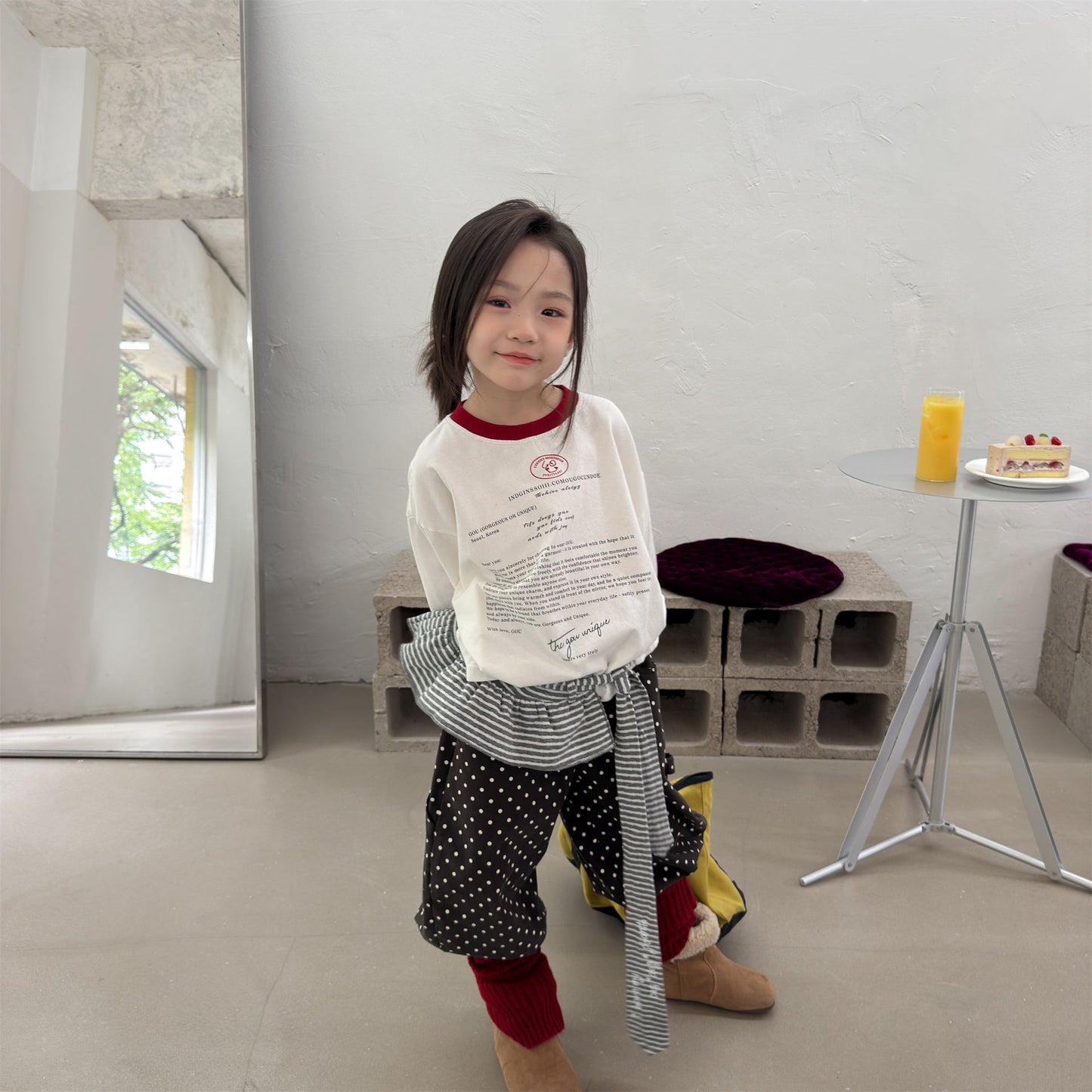 Kids' Color-Blocked Ringer Loose-Fit Letter-Printed Striped Long-Sleeved T-Shirt [mh0014062]