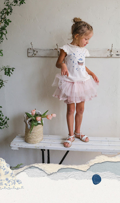 Tiered Tulle Skirt Pants チュール レーススカートパンツ【mh0012989】