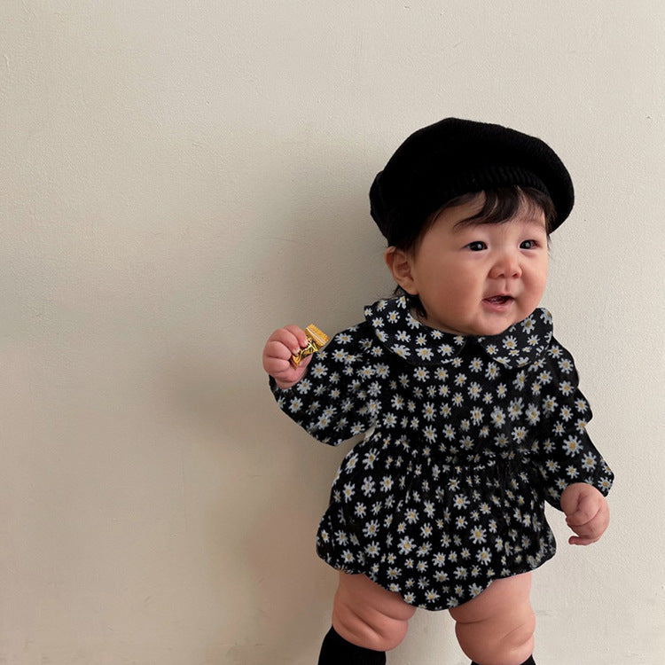 Daisy Print Top & Pants Set デイジー柄 襟付きトップス＆ブルマセット【mh0012690】