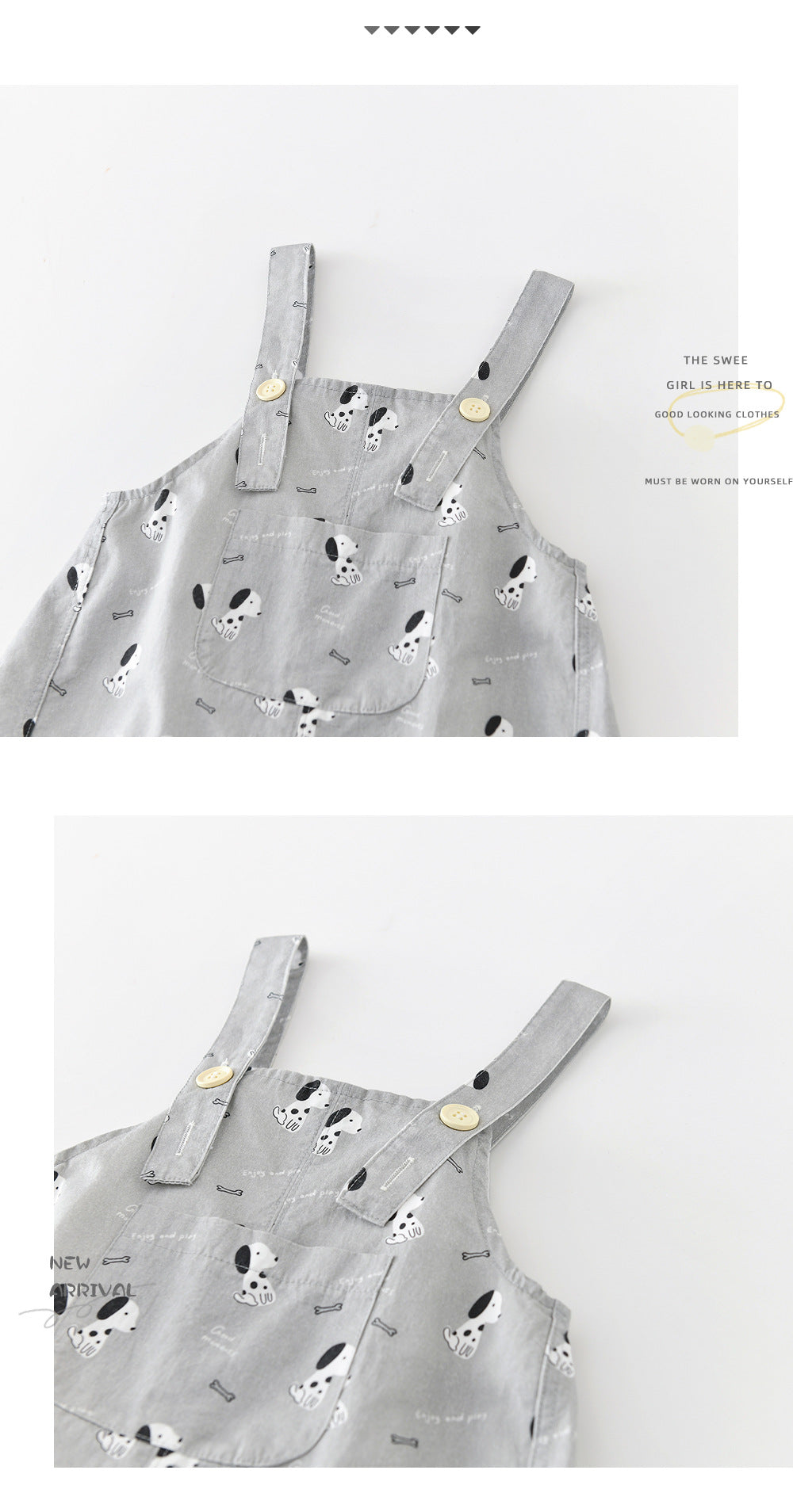 Puppy Graphic Overalls