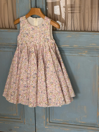 Vintage Floral Sleeveless Dress フローラル ノースリーブワンピース【mh0013241】
