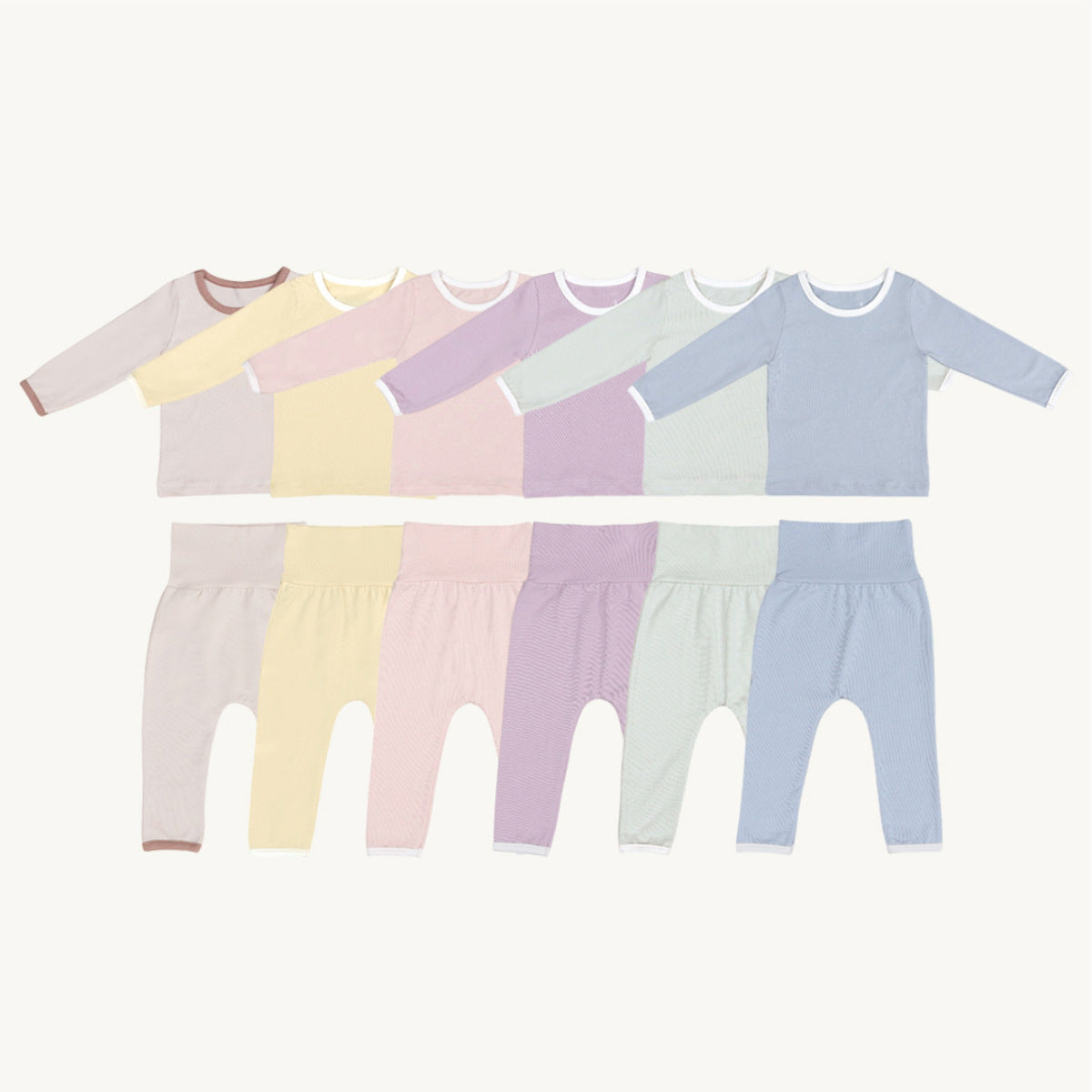 ベビー ハイウエスト ロングパンツ 長袖Tシャツ 帽子【mh0014477】