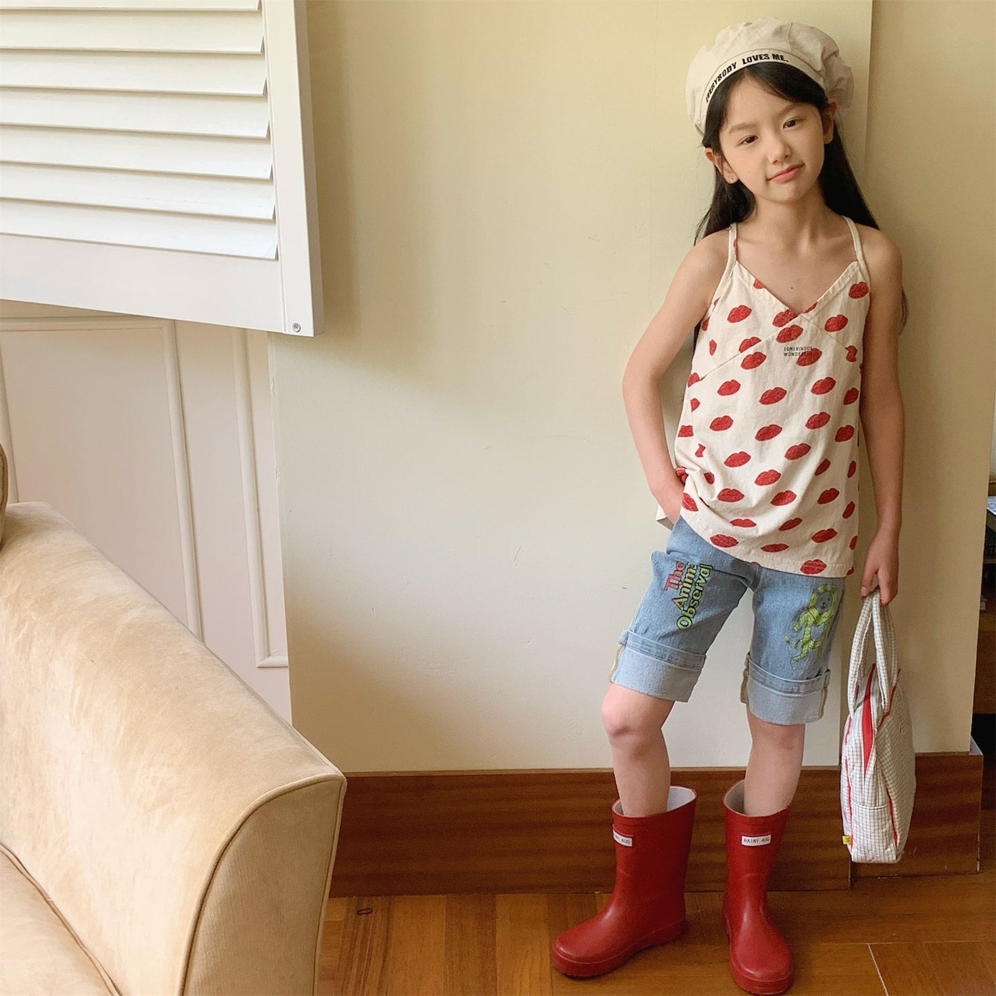 Graphic Denim Shorts ワークデニム ハーフパンツ【mh0013222】