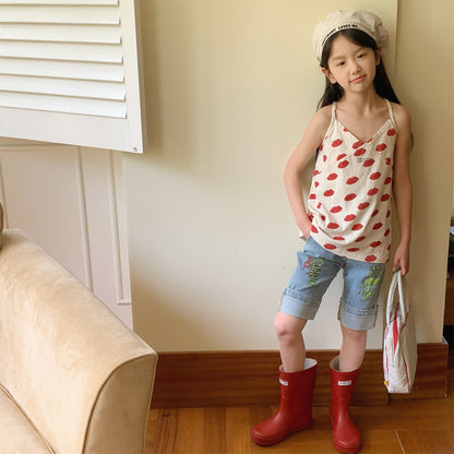 Graphic Denim Shorts ワークデニム ハーフパンツ【mh0013222】