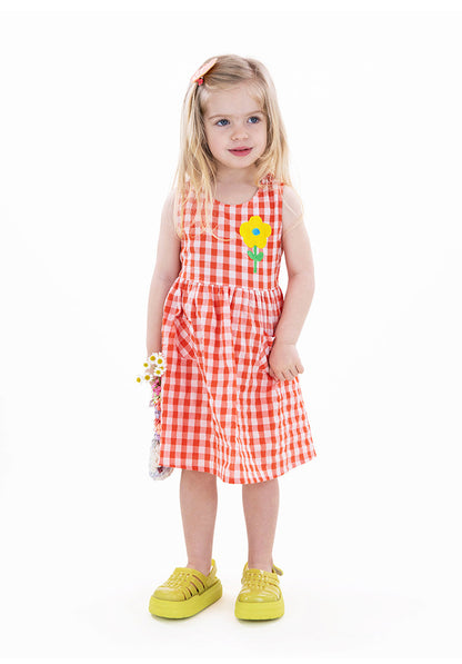 Gingham Plaid Vest Dress チェック ノースリーブワンピース【mh0013212】