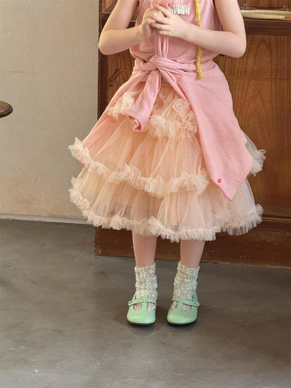 Layered Tulle Puffy Skirt (Tulle Tiered Mini Skirt) [mh0012868]