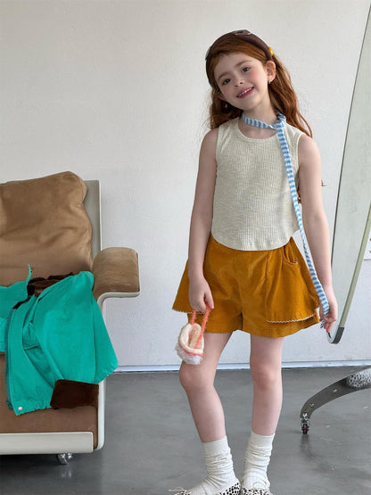 Simple Solid Sleeveless Base Top シンプル ノースリーブ トップス【mh0012219】