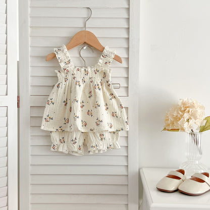 Floral Ruffle Camisole Bloomer フリル キャミソール ブルマ【mh0013159】