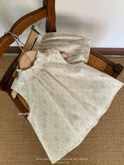 Floral Ruffle Sleeveless Shorts Set ガールズ 花柄 フリル ノースリーブ セットアップ【mh0012526】