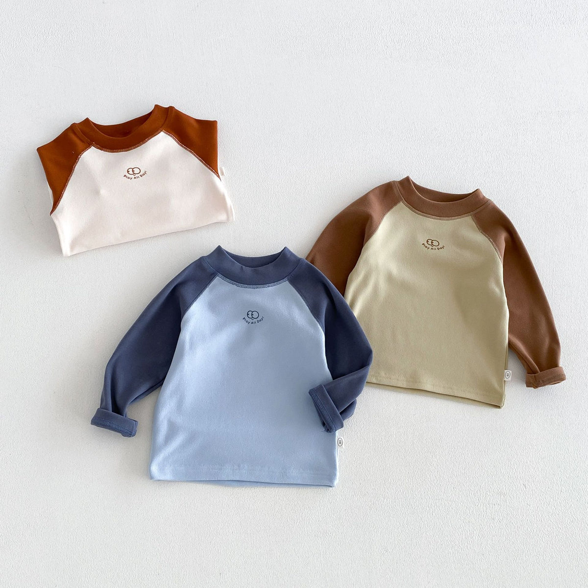 キッズ ラグラン 配色 長袖Tシャツ / ロングパンツ【mh0014770】