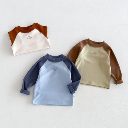 キッズ ラグラン 配色 長袖Tシャツ / ロングパンツ【mh0014770】