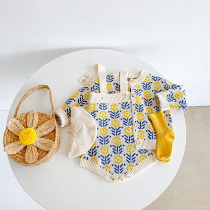 Jacquard Flower Knitted Set ジャガード フラワー ニット セットアップ【mh0011987】