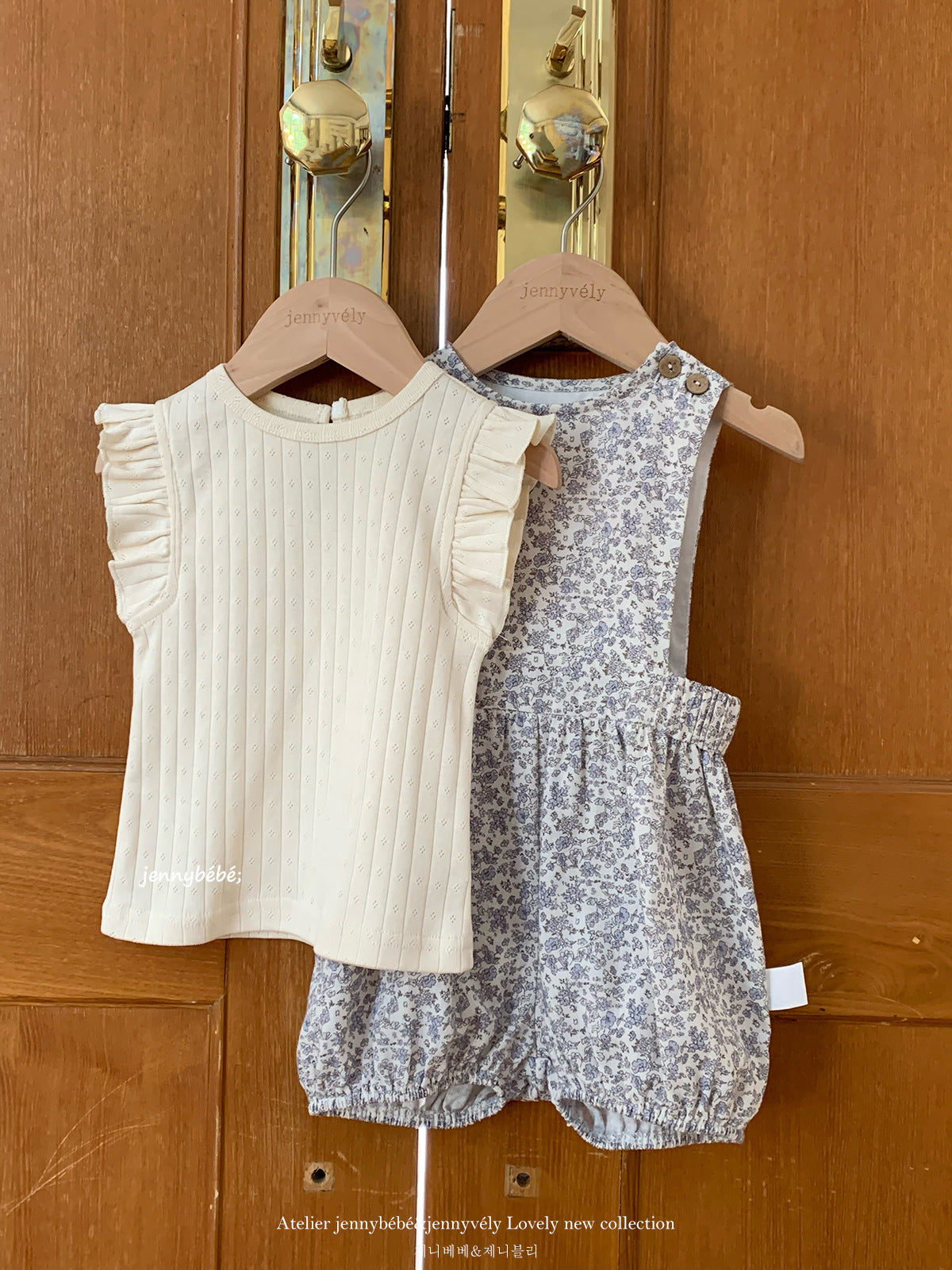 Floral Cotton Blouse Romper Set 花柄 コットン ブラウス ロンパース セットアップ【mh0012543】