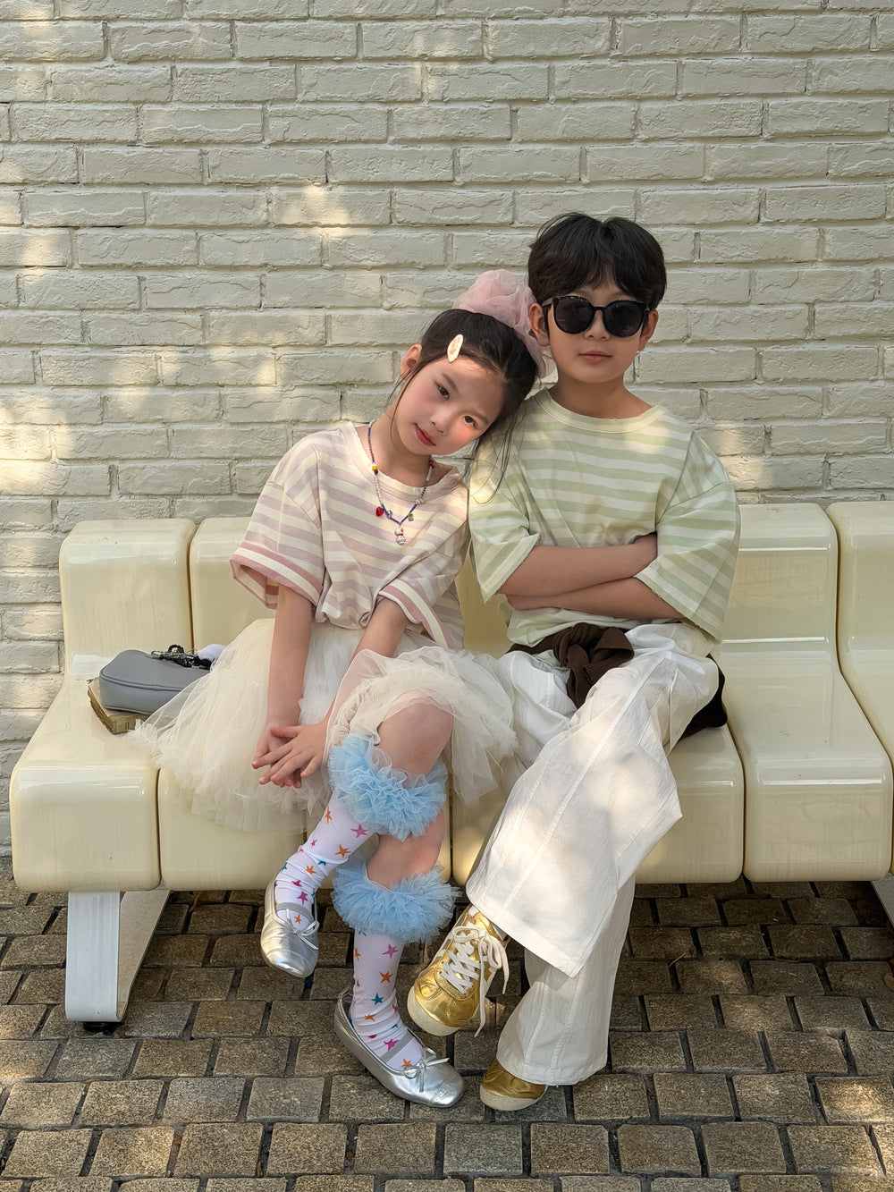 Border Stripe Cotton T-shirt