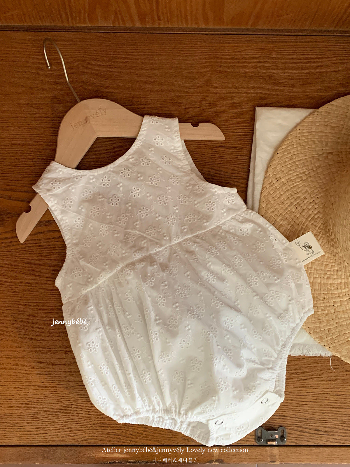 Eyelet Embroidery Romper アイレット 刺繍 ロンパース【mh0012536】