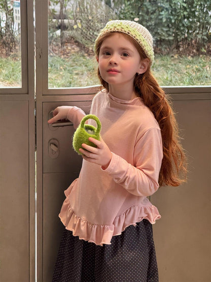 Solid Fungus Edge Soft Top メロウフリル リブトップス【mh0012225】