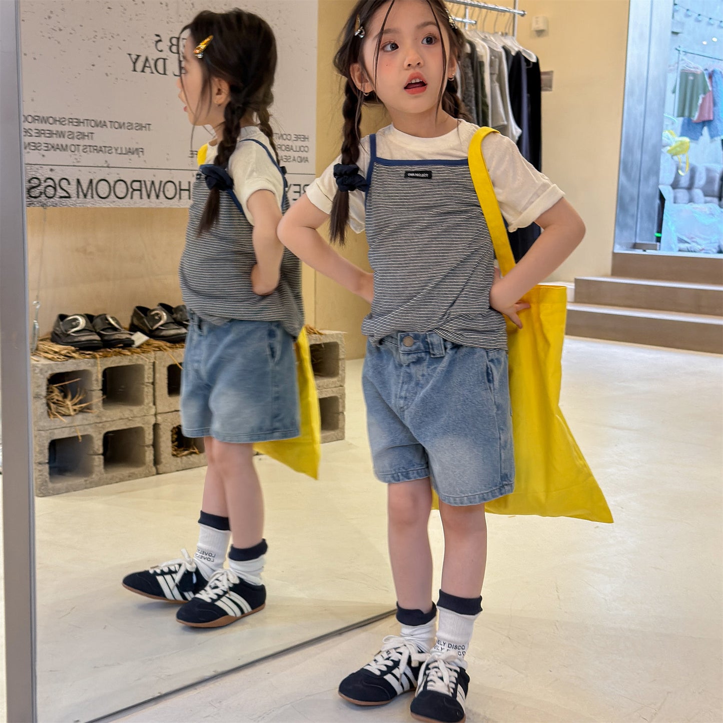 Vintage Washed Denim Shorts ベーシック デニムショートパンツ【mh0013225】