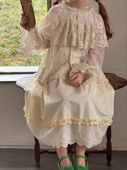 Floral Embroidered Lace Blouse アイレット刺繍 長袖ブラウス【mh0012892】