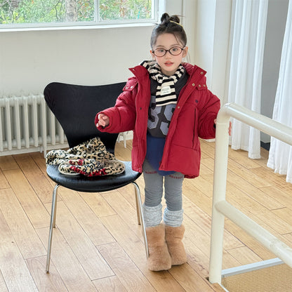 レギンスパンツ 裏起毛 ロゴ刺繍 ドッキング リブ ボトムス【mh0011611】