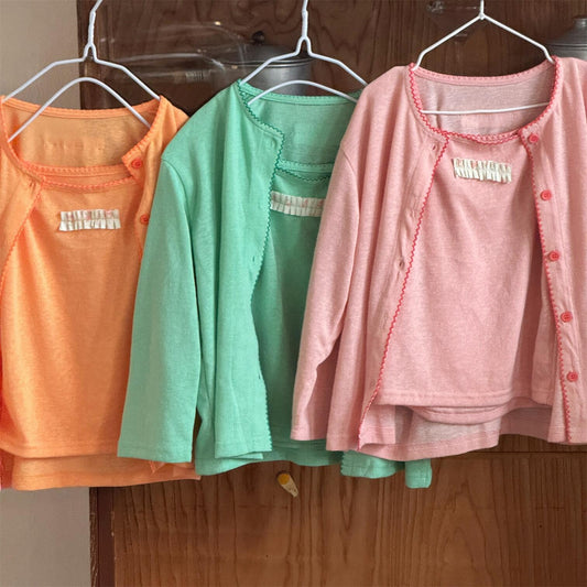 Sheer Cardigan Tank Top Set [mh0012870]