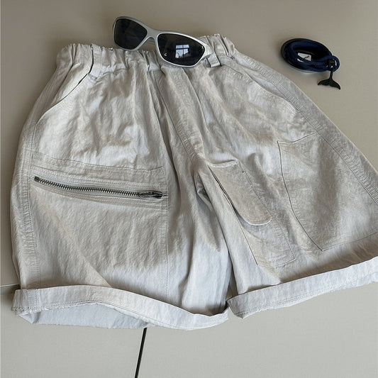 Cooling Zip Shorts 無地 ハーフパンツ【mh0012959】
