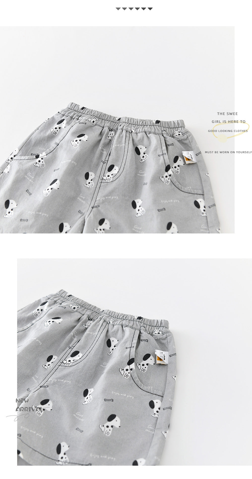 Playful Puppy Co-ord 半袖Tシャツ ショートパンツ セットアップ【mh0012861】