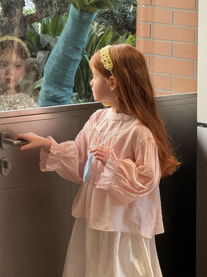 Lace Crew Neck Princess Blouse レース クルーネック ブラウス【mh0012223】