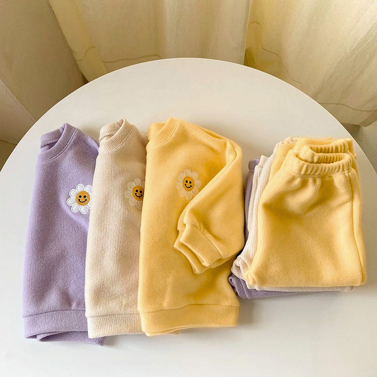 Flower Patch Fleece Sweatshirt Set