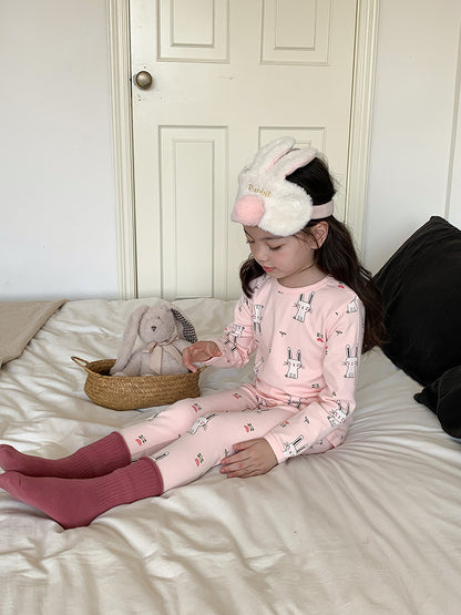 Long Sleeve Printed Pajamas 長袖 プリント パジャマ セット【mh0012243】