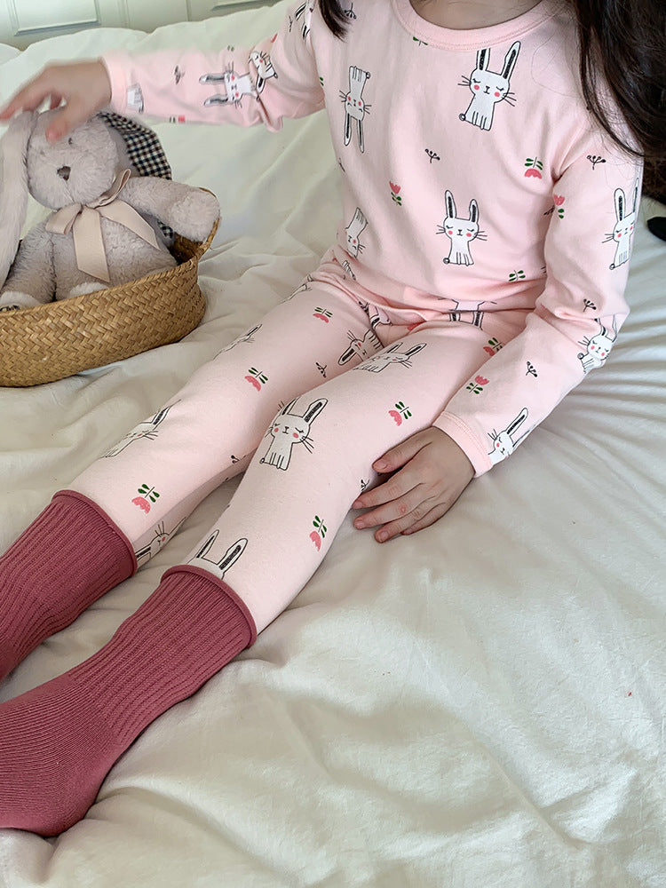 Long Sleeve Printed Pajamas 長袖 プリント パジャマ セット【mh0012243】