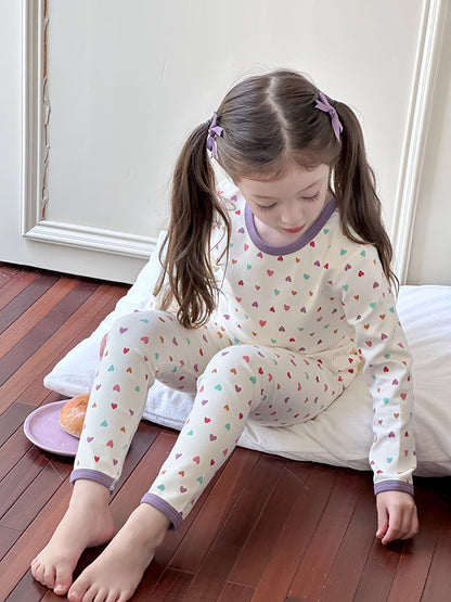 Long Sleeve Printed Pajama Set 長袖 プリント パジャマ セット【mh0012244】