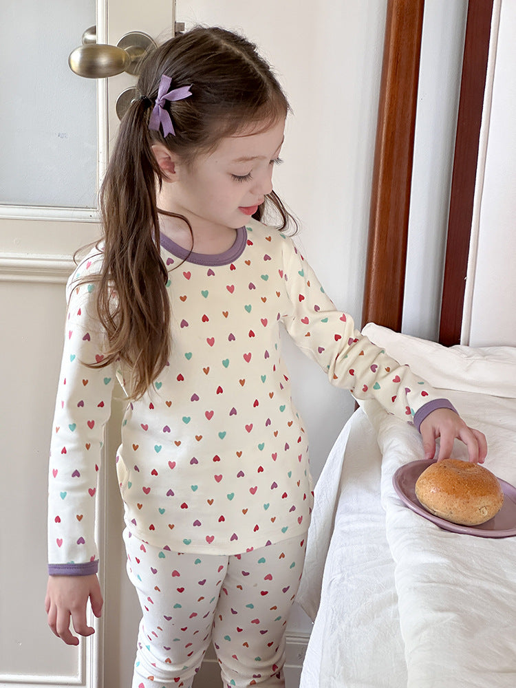 Long Sleeve Printed Pajama Set 長袖 プリント パジャマ セット【mh0012244】