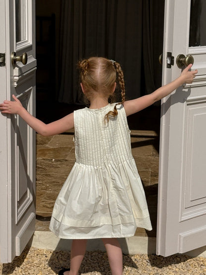 Sleeveless Pleated Princess Dress ピンタック ノースリーブワンピース【mh0013248】